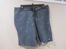 Retro 90's Billabong Swim Shorts Trunks Men 33 Gray Lighting Print Style 9508407