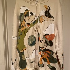 NWT Unisex Disney Mickey Mouse and Friends Halloween Full Zip Hoodie size XL