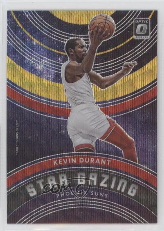 2022-23 Donruss Optic Star Gazing Red & Gold Wave Prizm 1/99 Kevin Durant #9 0r4
