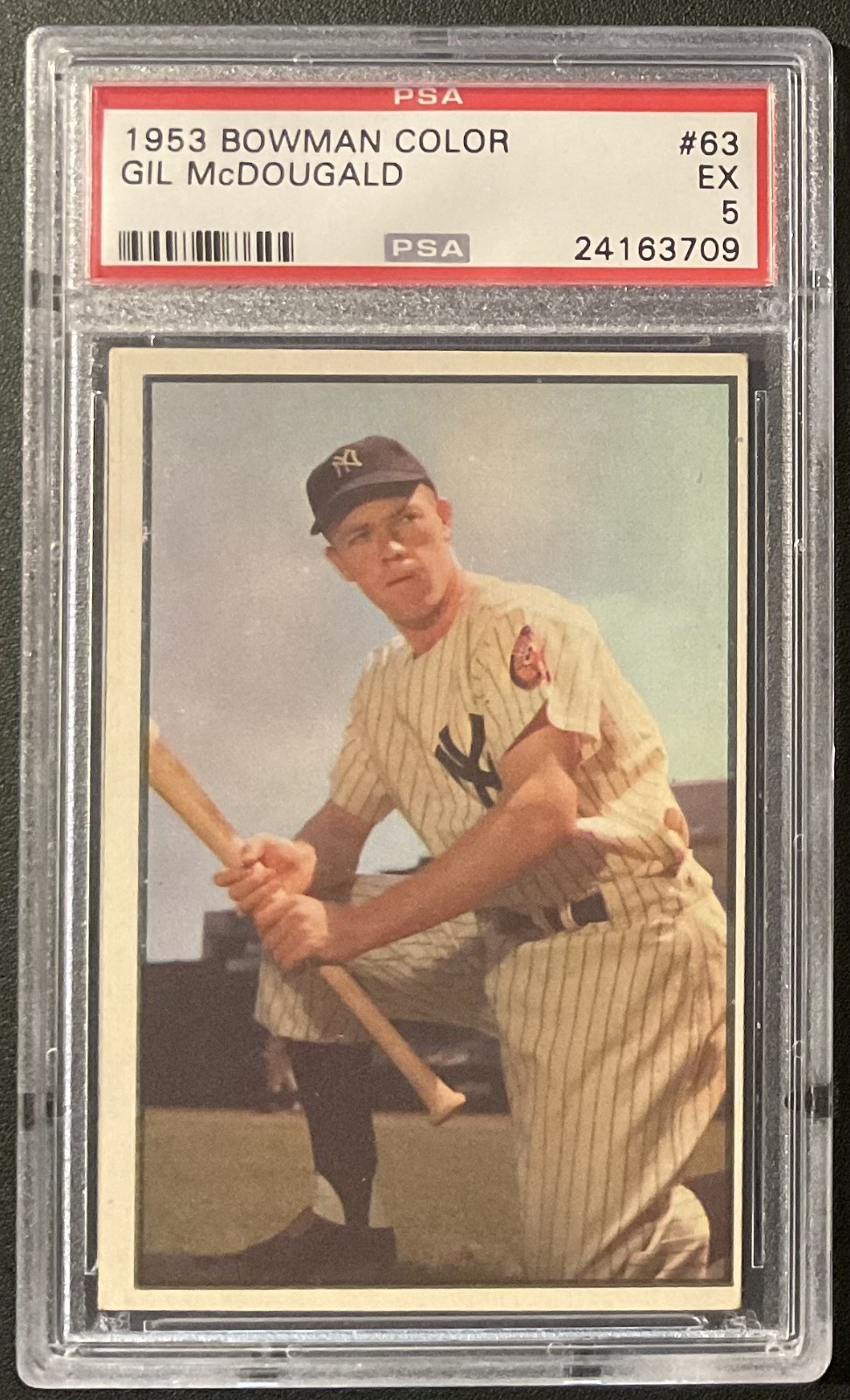 1953 Bowman Color #63 Gil McDougald  PSA 5 EX
