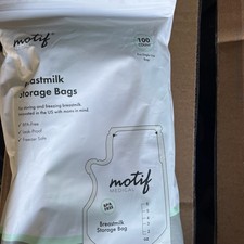 Motif Medical Breast Milk Storage Bags 8oz Single Use 300 count, Lot Of 3- New-