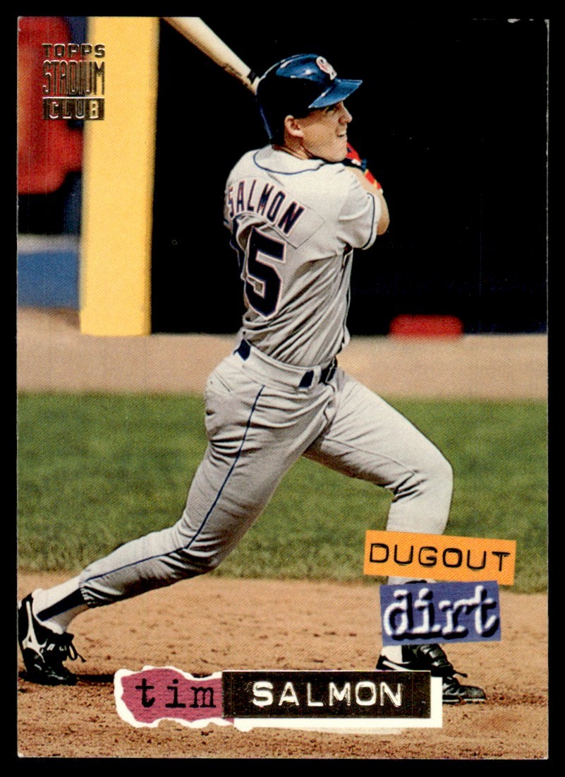 1994 Stadium Club Dugout Dirt Golden Rainbow Tim Salmon California Angels #8