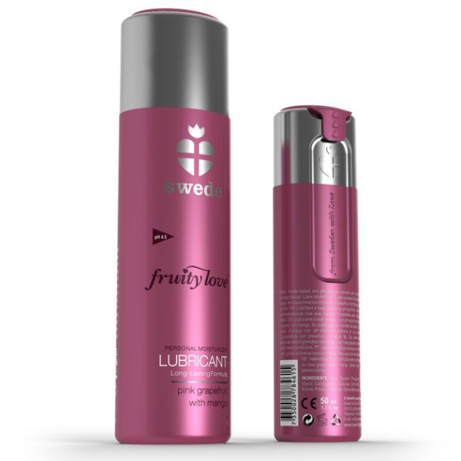 Lubrifiant Fruity Love pamplemousse rose mangue SWEDE gel intime