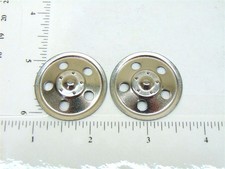 Set of 2 Zinc Plated Tonka Round Hole Hubcap Toy Part TKP-001-2