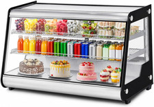 8.1 Cu.Ft Commercial Glass Door Refrigerator  Countertop Display Fridge with LE