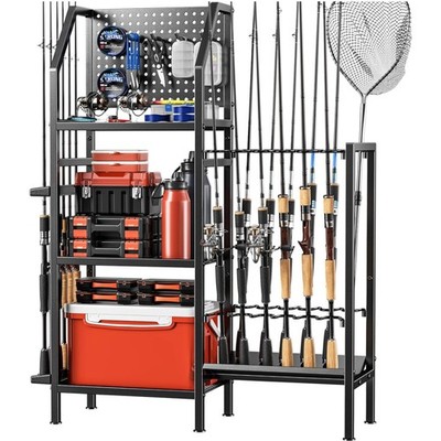 Fishing Rod Holders for Garage,Fishing Rod Rack Storage up to 18 Rods,3 Tier ...