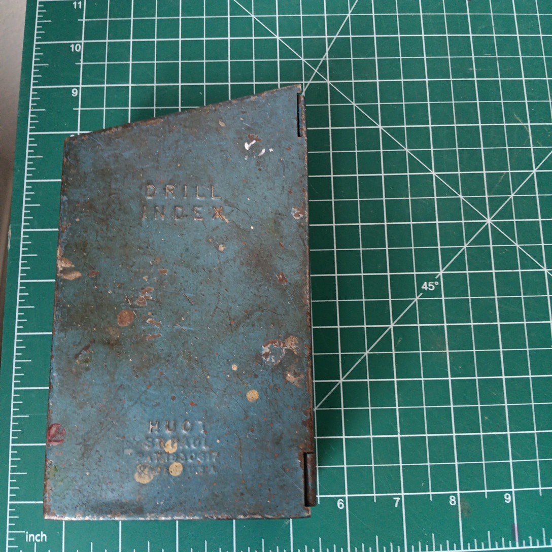 Vintage Huot St. Paul Drill Index 60 Drill 28 Bits Set Missing 5/16