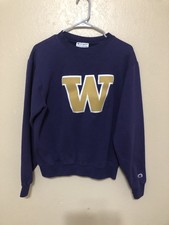 Champion Vintage University of Washington Huskies Sweater Crewneck Small Unisex