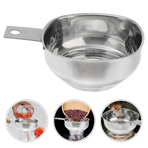 Stainless Steel Funnel Canning Jar Wide Mouth Cooking Oil Filter Strainer - Picture 8 of 12