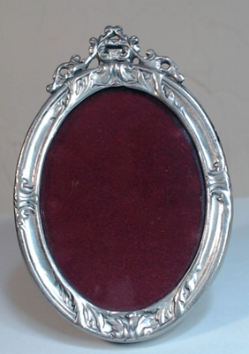 Vtg USA Elias-1982 Pewter/ 925 Fine Sterling Silver Ornate Picture