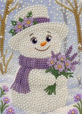 Christmas Snowman Pearl Diamond Art Kit 12 x 16 Inch