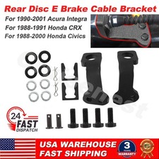 Rear Disc E Brake Cable Brackets & Bolts Kit For Honda Civic CRX Del Sol Integra