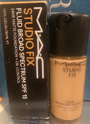 MAC Studio Fix Fluid SPF 15 24HR Matte Foundation NC35 NEUTRAL BEIGE 1 oz NIB