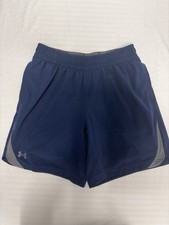 Under Armour Shorts Mens Size Large fitted Gym Excellent Workout Navy Blue