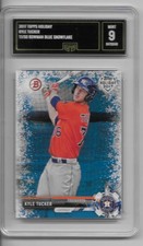 2017 Bowman Holiday 11/50 BLUE SNOWFLAKE #TH-KT- KYLE TUCKER  Astros RC GMA 9