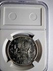 1965 canada silver dollar small beads, UNCIRCULATED, CAMEO, FULL DETAILS, GEM — photo 2