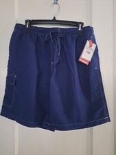 Chaps Everyday Performance Swim Shorts Men's Size Medium With Pockets