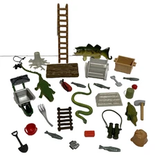 31 Piece Camping Fishing Outdoors Gear Accessories for Action Figures Sm /Med