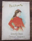 c1895 Trilbyana Dance Victorian Antique Music Sheet Trilby du Maurier Fashion