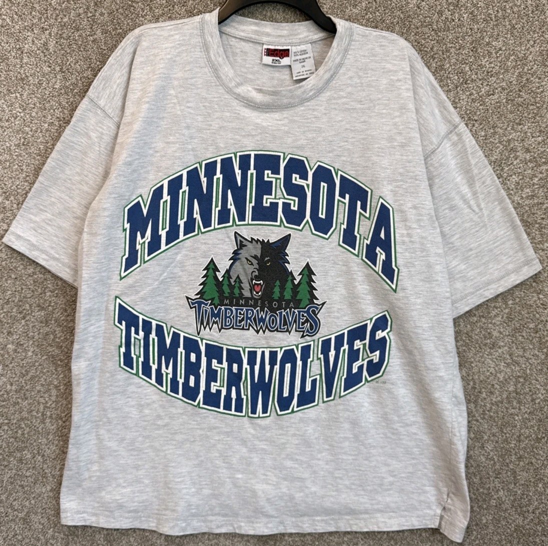 Vintage 90s The Edge NBA Mens 2XL Minnesota Timberwolves Vintage 90s The Edge NBA Mens 2XL Minnesota Timberwolves