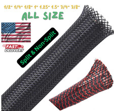 50FT Cord Protector Wire Loom Cable Sleeve Split Tubing Self Wrap Management LOT