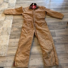 VTG Zero Zone by Walls Insulated Men's XL Regular Coveralls Duck Canvas Quilted