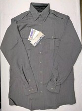 Blauer 8900 Long Sleeve Shirt Large 16.5 38-39 Grey Heather New NWT