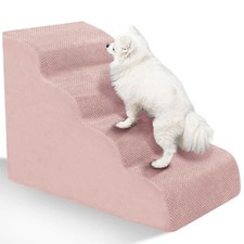 Dog Stairs for Small Dogs - High Density Foam Pet Steps, Extra Wide Dog Ramp