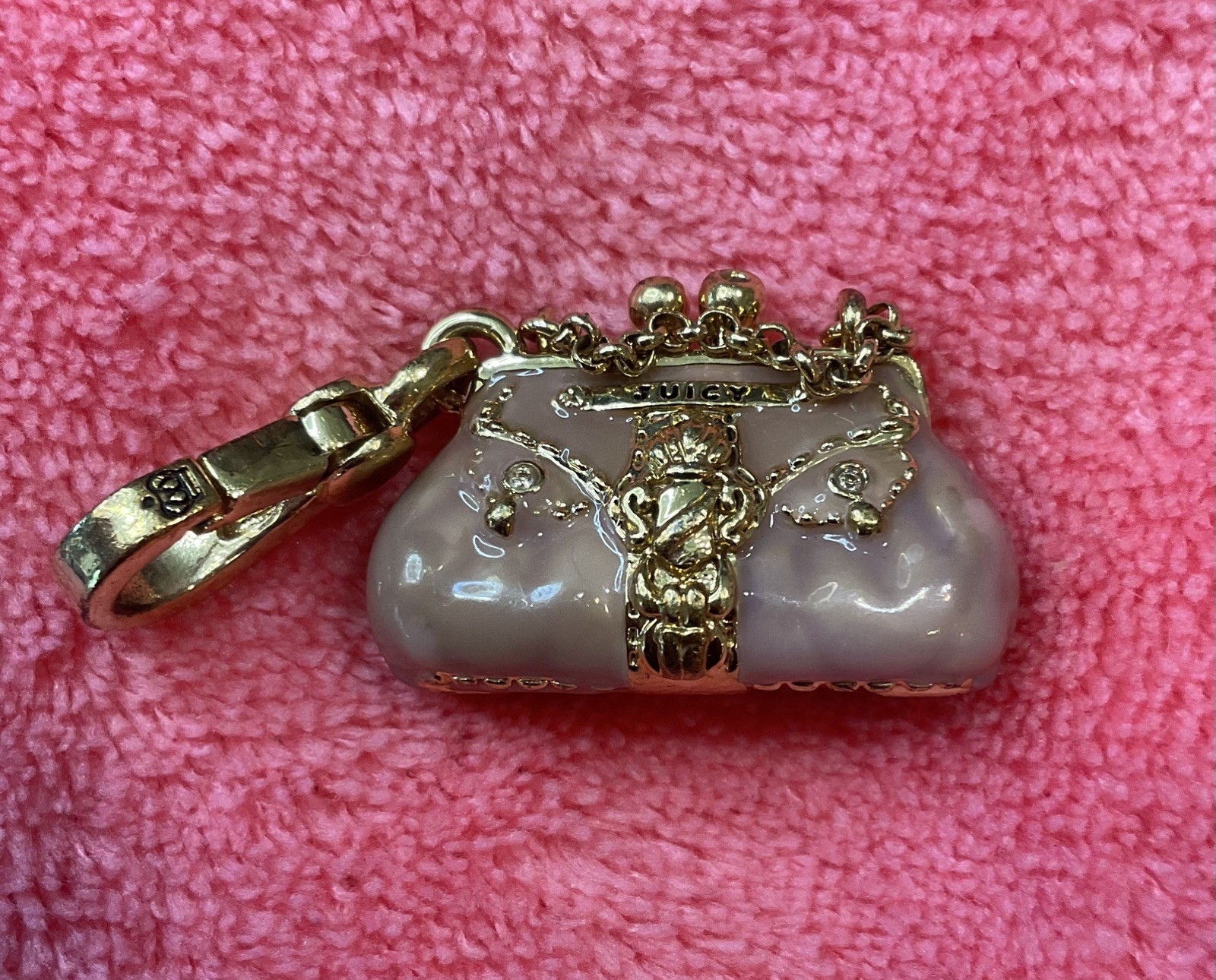 2008 Juicy Couture Status Bag Handbag Charm Hinged Locket