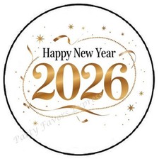 HAPPY NEW YEAR 2026 ENVELOPE SEALS LABELS STICKERS PARTY FAVORS