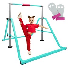 Gymnastics Bar for 3-9, Foldable Adjustable 32"-51", Supports 190Lbs with P...