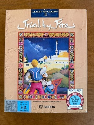 QUEST FOR GLORY II: TRIAL BY FIRE (PC, 1990) BOTH 3.5 & 5.25 DISKS AND MAP
