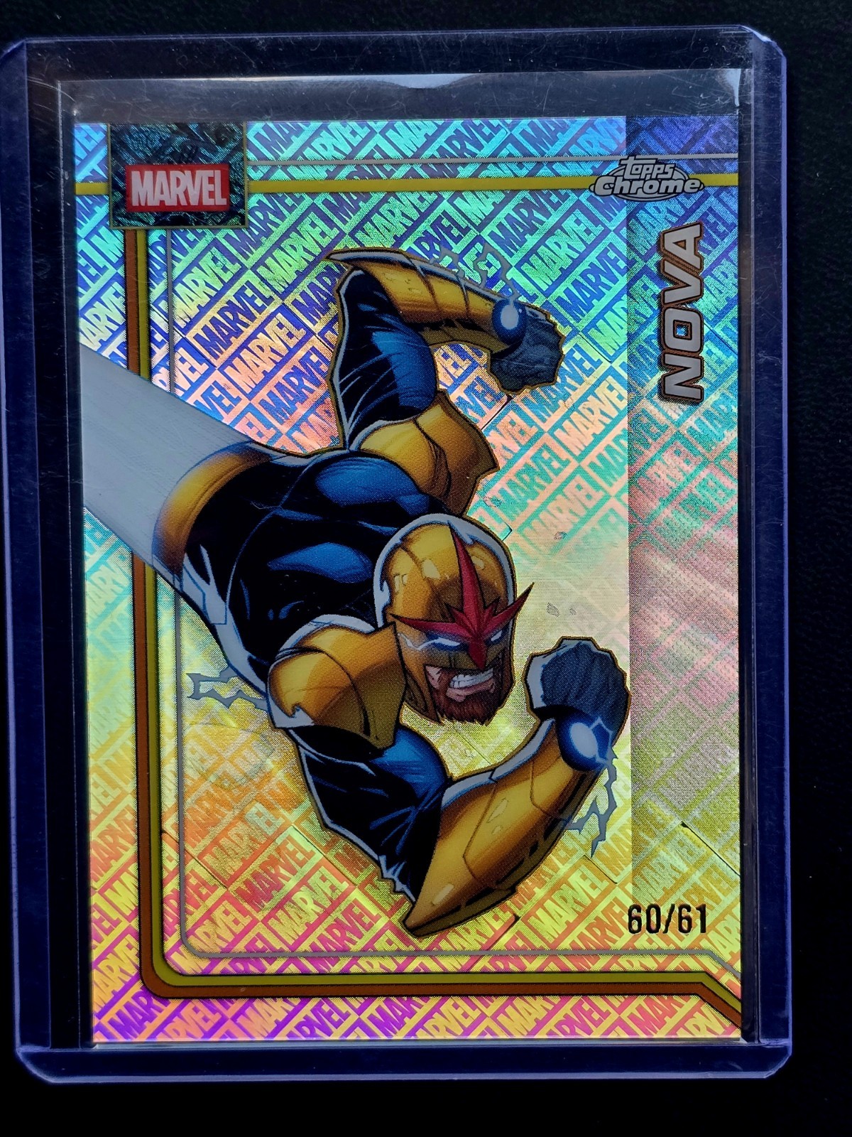 2026 Topps Chrome Marvel Comic Logofractor Nova /61  #089