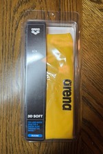 Arena 3D Soft USA Unisex Adult Silicone Swim Cap for Men and Women Medium Yellow