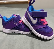 Nike Infant/Toddler Flex Experience 3. Size Child 3 Purple/Pink/Silver Colorway