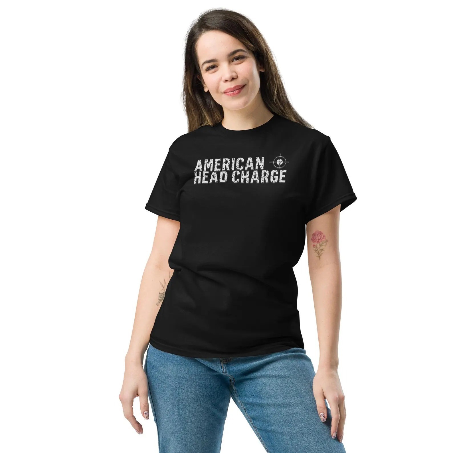 American Head Charge Logo T-Shirt Black Industrial Metal Band Tee - S651