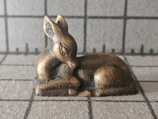 Vintage Simon Moselsio Bronze Fawn Baby Deer Figure Sculpture Statue