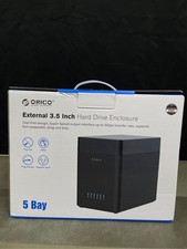 ORICO 5 Bay 3.5 Inch Hard Drive Enclosure USB C to SATA Magnetic Tool-Free Exter