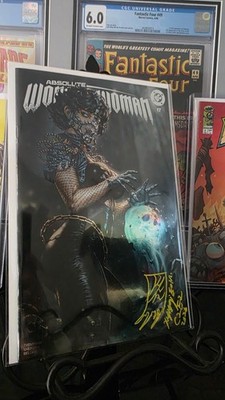 REMARK SIGNED ABSOLUTE WONDER WOMAN #17 KYUYONG EOM ZATANA MASK FOIL LTD 999  