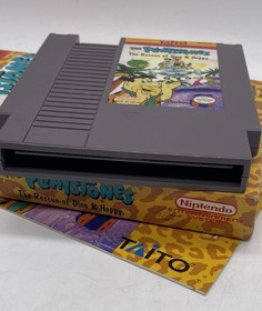 The Flintstones The Rescue of Dino & Hoppy NES Game, Case & Manual 1991 Nintendo