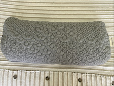 Brentwood Home Yoga Bolster Pillow - Buckwheat large gray Crystal Cove 26" large