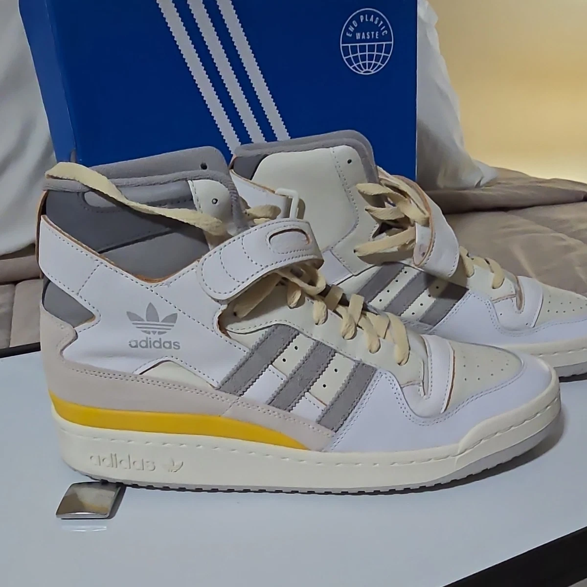 adidas Forum 84 High White Grey Yellow for Sale | Authenticity
