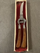 Vintage Robeson Wood Handles Poultry Shears Germany