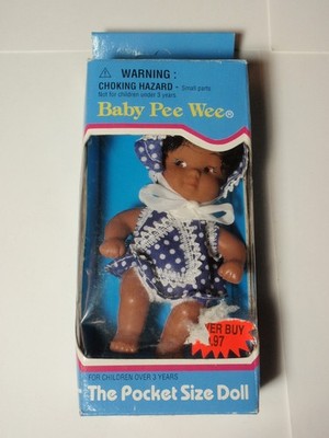 Vintage Uneeda Baby Pee Wee Pocket Size African American Doll