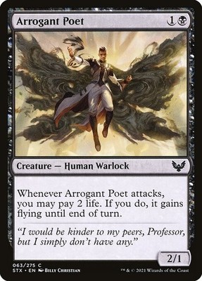 (3x FOIL) ARROGANT POET - Strixhaven    MTG Magic the Gathering Card