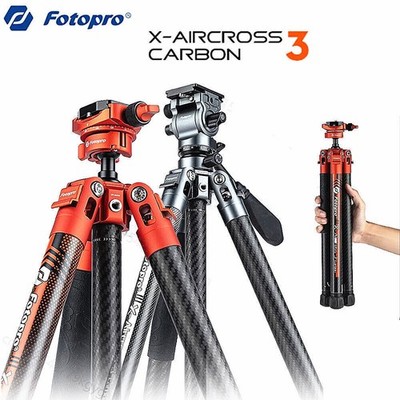 OPEN Fotopro X-Aircross 3 lite Carbon fiber Extend Tripod Stand ballhead