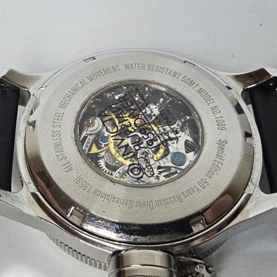 Invicta Mechanical Russian Diver Watch 51.5mm Skeleton 1089 | eBay