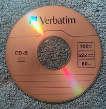 Verbatim "Blank" CD-R New, 20 pcs/pack., 700mb, 52x speed, 80 min. 