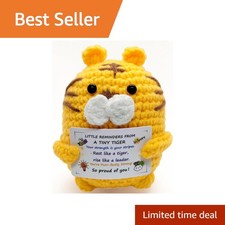 QHARIX Crochet Tiger Positive Support Gift
