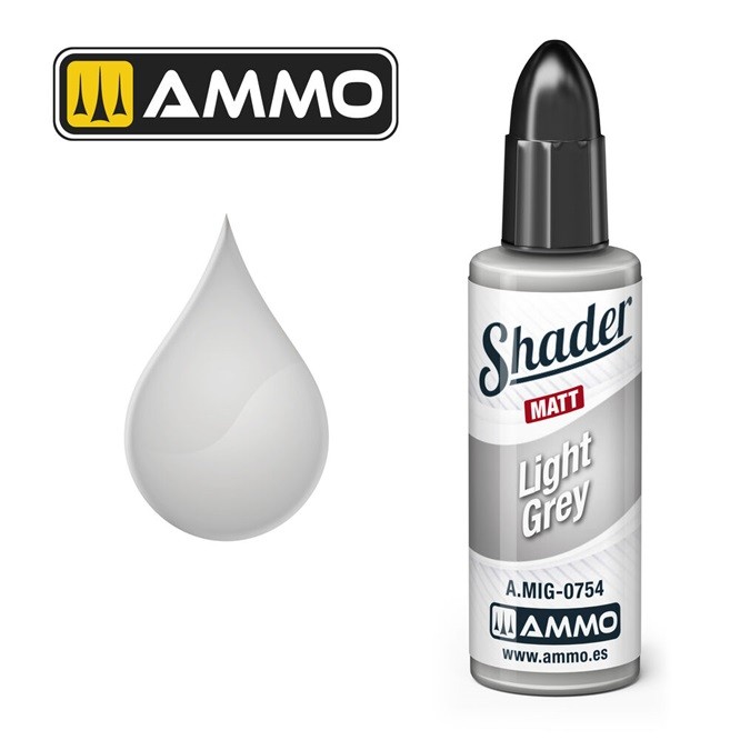 Ammo Mig A.MIG-0754 - Matt Shader Light Grey - New